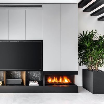 Ortal: Corner Left Side 44H Gas Fireplace