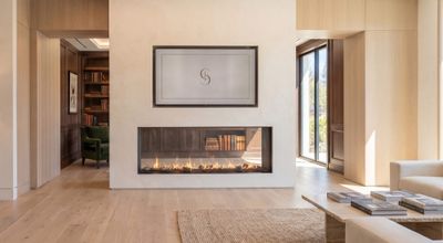 Flare: See-Through 80" Fireplace with 30" Extra High Glass