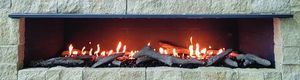 Isokern: Indoor/Outdoor Linear Glass Stainless Steel Burner (NG) - 36"