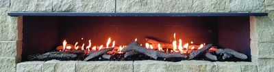 Isokern: Indoor/Outdoor Linear Glass Stainless Steel Burner (NG) - 36"