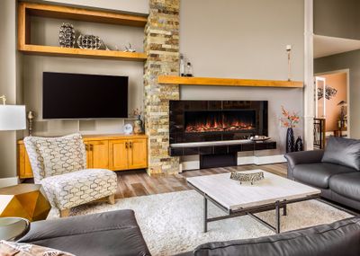Modern Flames: Landscape Pro Slim 56" Built-in Fireplace