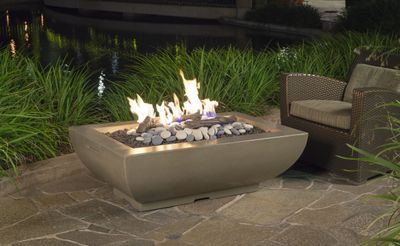 American Fyre Designs: Bordeaux Rectangle Fire Bowl