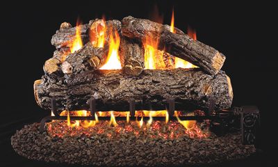 RH Peterson: Rustic Oak Designer Logs - 16"