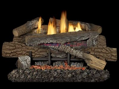 Astria: Blaze N' Glow Bison Mountain Concrete Logset (18")
