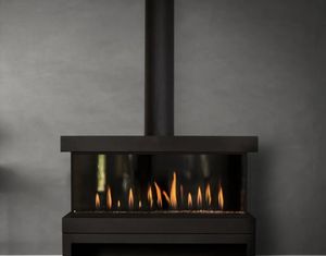 Ortal: Stand Alone Three Sided 110 Gas Fireplace