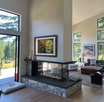 Flare: Room Definer 100" Fireplace with 30" Extra High Glass