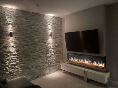Modern Flames: Orion 76" Multi Heliovision Fireplace