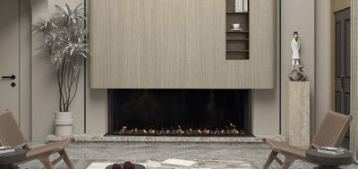 Ortal: Three Sided TS 77HH Double Glass Natural Gas Fireplace