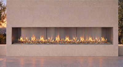 Flare: Vent-Free Front Facing 100" Outdoor Fireplace - 24" High Opening