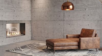 Flare: See-Through 50" Commercial Fireplace with 30" Extra High Glass
