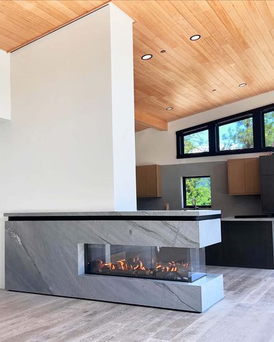 Flare: Room Definer 80" Fireplace with 16" Glass