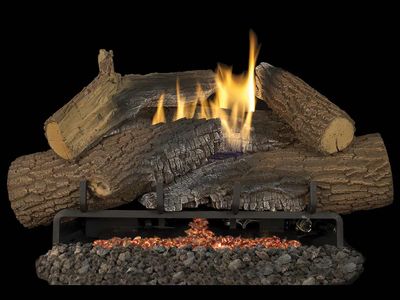 Astria: Tri-Flame Rich Oak Concrete Logset (18")