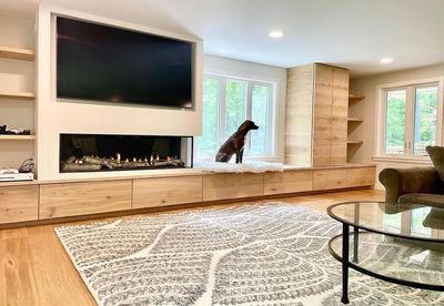 Flare: Right Corner 70" Fireplace with 24" High Glass