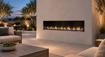 Flare: Vent-Free Front Facing 70" Outdoor Fireplace