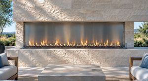 Flare: Vent-Free Double Corner 100" Outdoor Fireplace