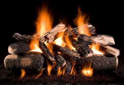 Hargrove: 21" Kodiak Char Double Stack Log Set