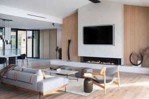 Flare: Double Corner 100" Fireplace with 16" Glass