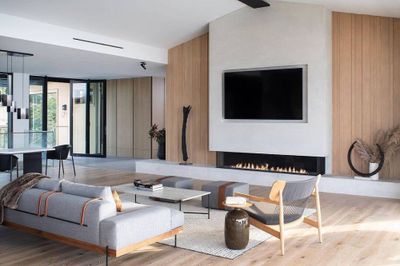 Flare: Double Corner 100" Fireplace with 16" Glass