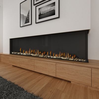 Ortal: Corner Left Side 98H Gas Fireplace