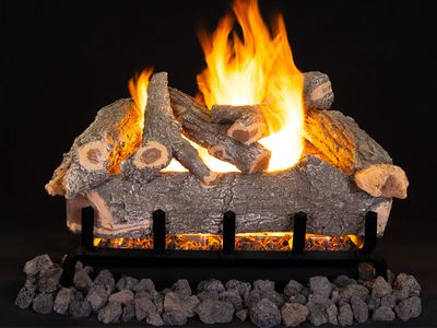 Astria: 24" Smoky Weathered Oak Logset (7-piece)