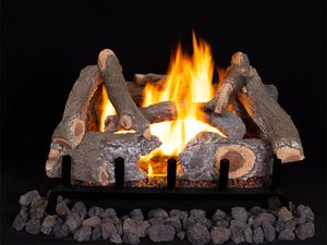 Astria: 24" Ozark Charred Oak Logset (8-piece)