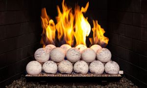 RH Peterson: 4" Carrera Marble Fyre Spheres (24-Piece Set)