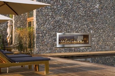 Town & Country: TCWS54 Indoor/Outdoor See-Through Gas Fireplace