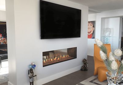 Flare: See-Through 60" Fireplace with 16" Glass