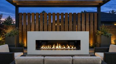 Flare: Vent-Free Front Facing 80" Outdoor Fireplace