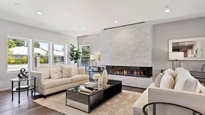Flare: Double Corner 100" Fireplace with 24" High Glass