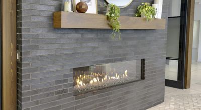 Flare: See-Through 60" Commercial Fireplace with 16" Glass