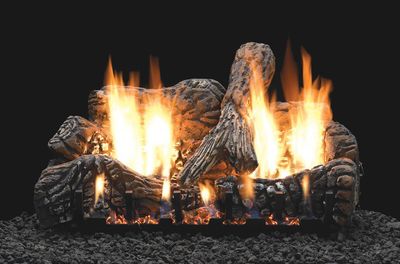 White Mountain Hearth: Charred Oak Ceramic Fiber Log Set - 24"