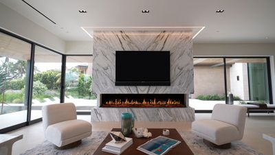 Modern Flames: Orion 120" Multi Heliovision Fireplace
