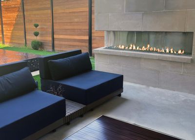 Flare: Vent-Free Left Corner 60" Outdoor Fireplace
