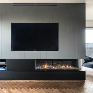 Ortal: Corner Left Side 60" Gas Fireplace